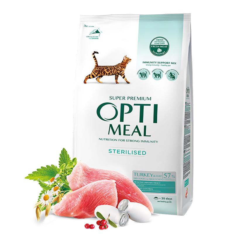 Complete Dry Pet Food For Sterilised Cats - Turkey And Oat