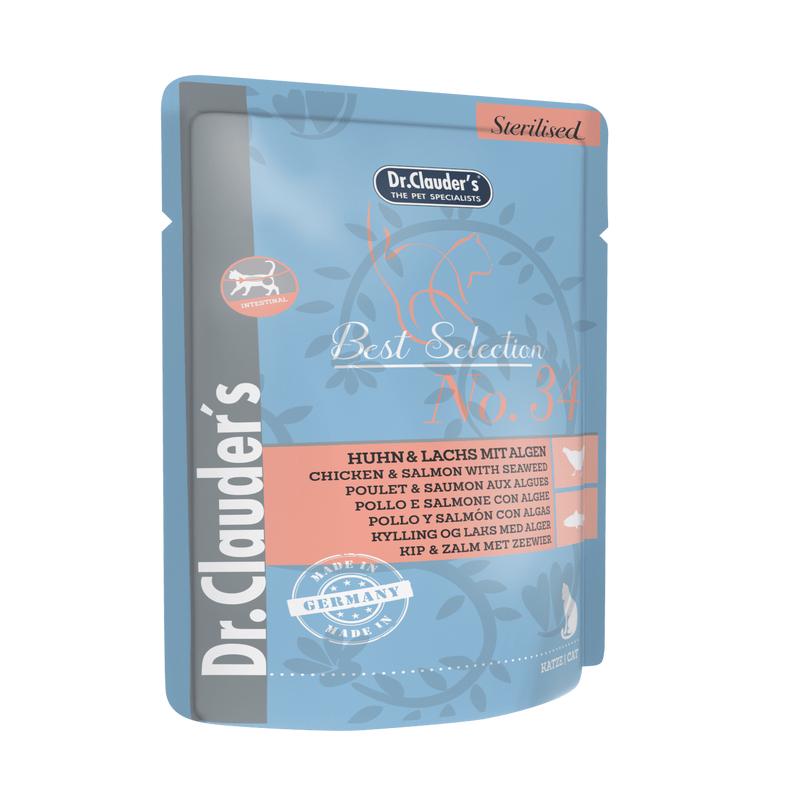 Dr. Clauder's No. 34 Chicken & Salmon With Seawead 85G Pouch