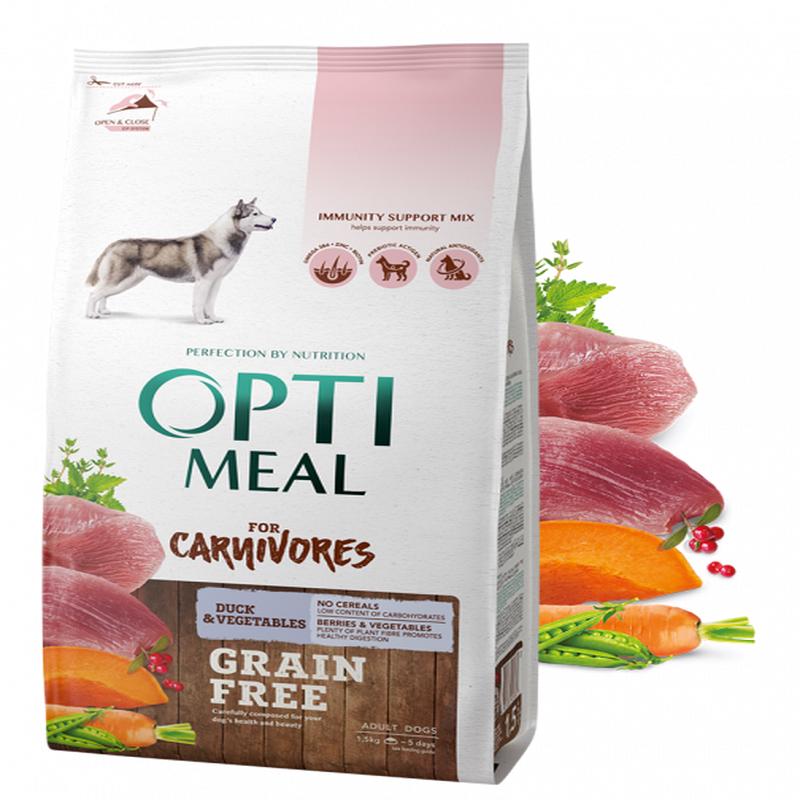 Grain free complete dry food for adult dogs all breeds - Duck and Veggies
