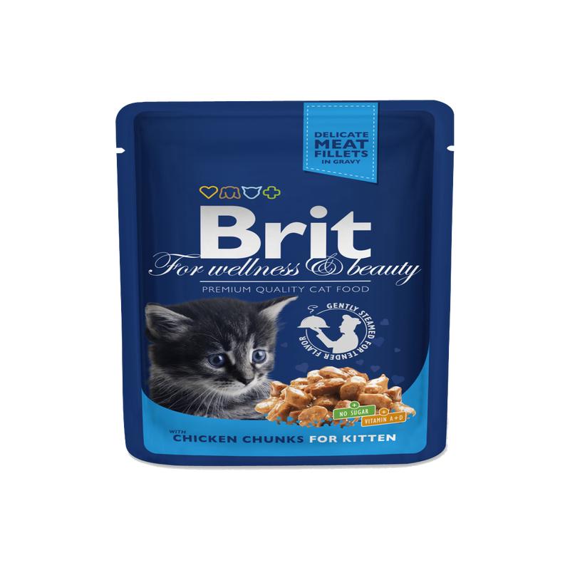 Brit Premium Cat Pouches Chicken Chunks for Kitten