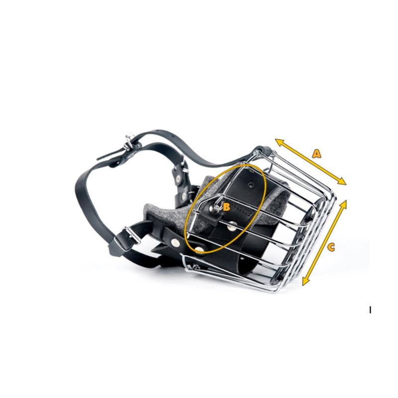 Dingo Reinforced Dog Metal Muzzle For Bullterriers