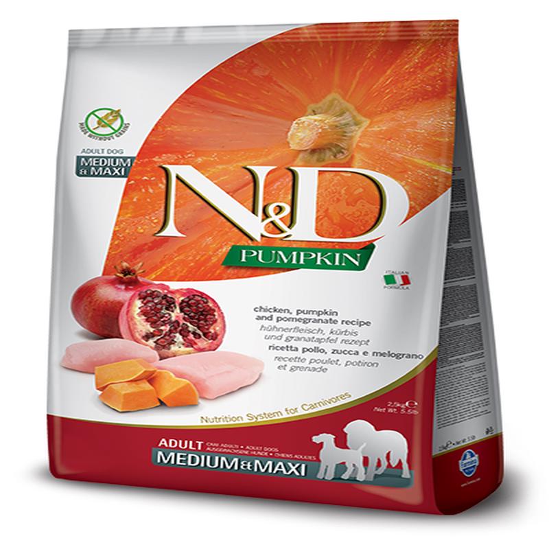 Farmina N&D Pumpkin Adult Medium & Maxi Chicken & Pomegranate