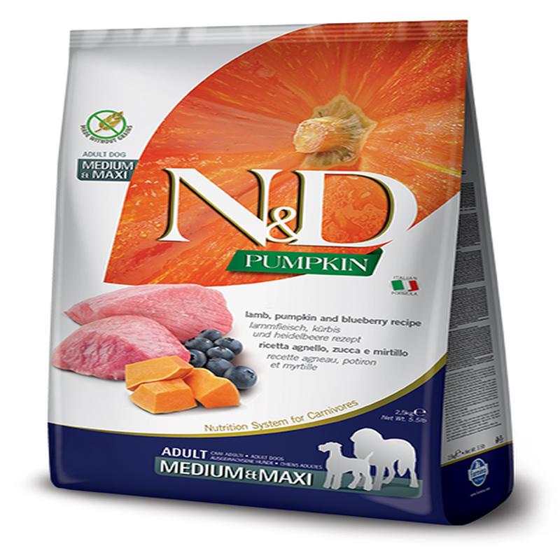 Farmina N&D Pumpkin Adult Medium & Maxi Lamb & Blueberry