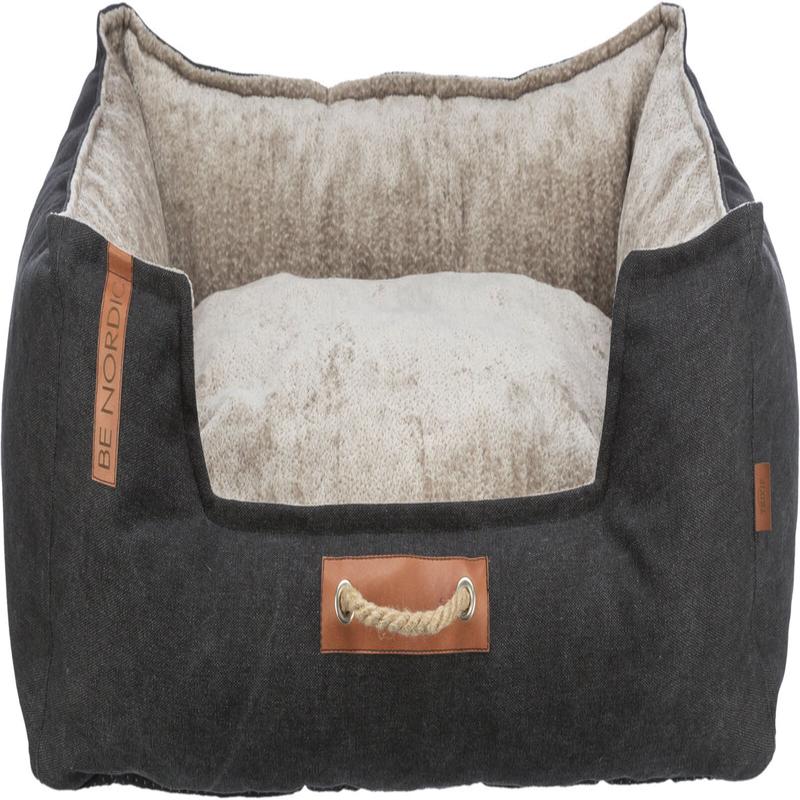 Trixie BE NORDIC Fxhr bed, square, 80 x 60 cm, black/sand