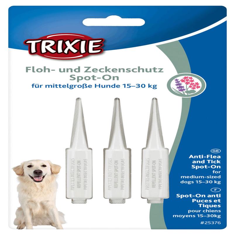 Trixie Spot-On Flea and tick protection for medium-sized , 3 x 3 ml