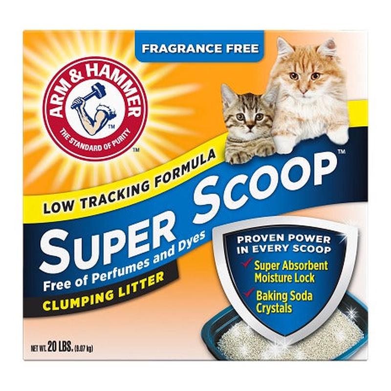 ARM & HAMMER Super Scoop Clumping Cat Litter Fragrance Free, 14 lb