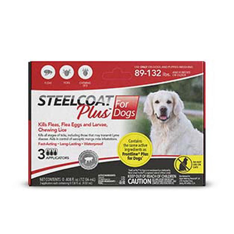 Aspen SteelCoat Plus Flea & Tick Treatment for Dogs 89132 lb Topical Protection