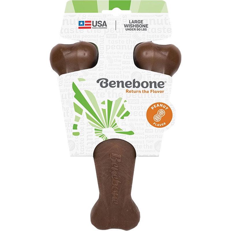 Benebone Peanut Butter Wishbone Dog Chew
