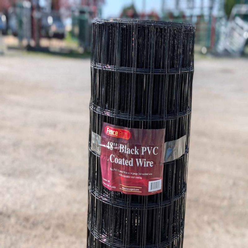 Black 4 ft. x 100 ft. 14-Gauge Vinyl Coated Welded Lawn Wire