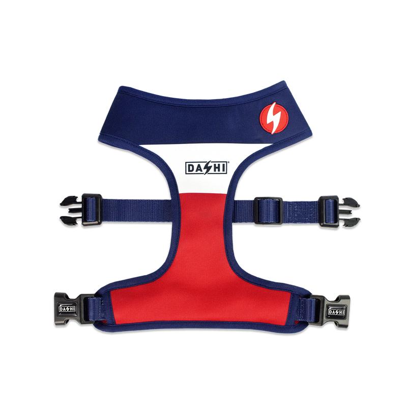 Dashi Stripes3 Red & Blue Neo Mesh Harness