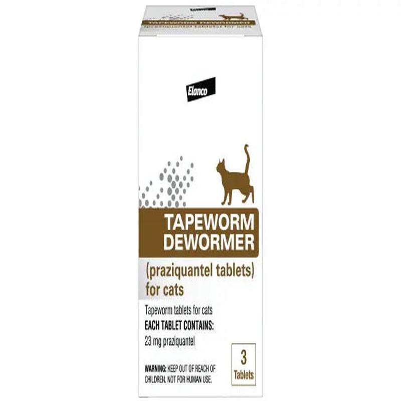 Elanco Tapeworm Dewormer Tablets for Cats 3 Tablet Pack