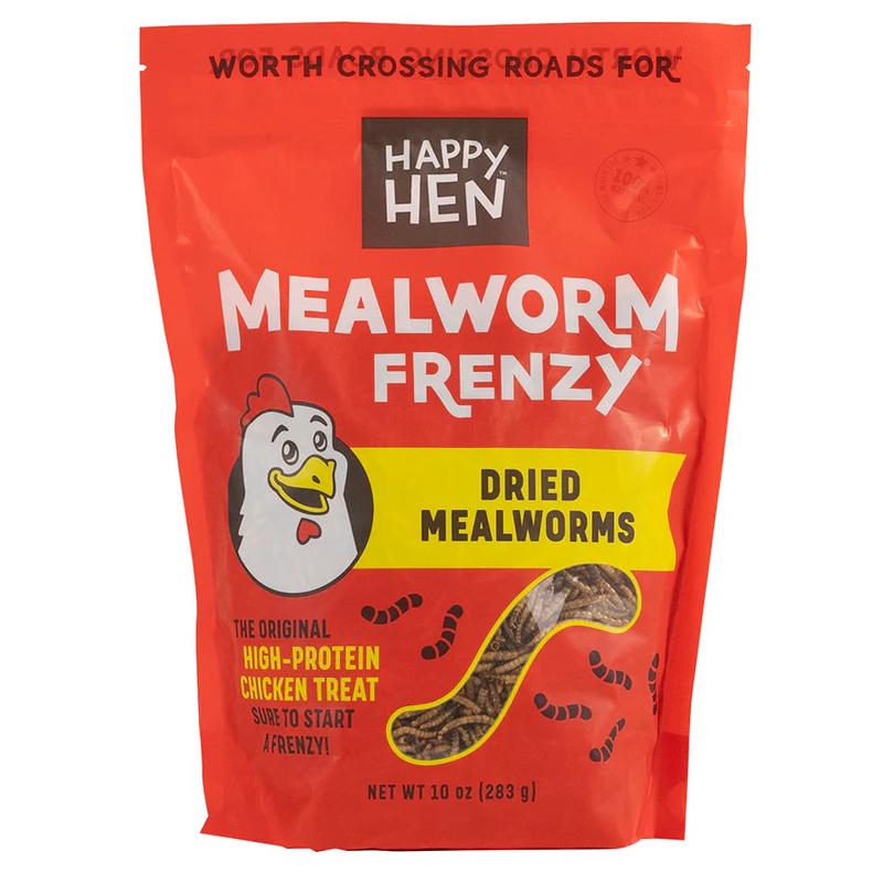 Happy Hen Mealworm Frenzy Dried Mealworms, 10 oz.