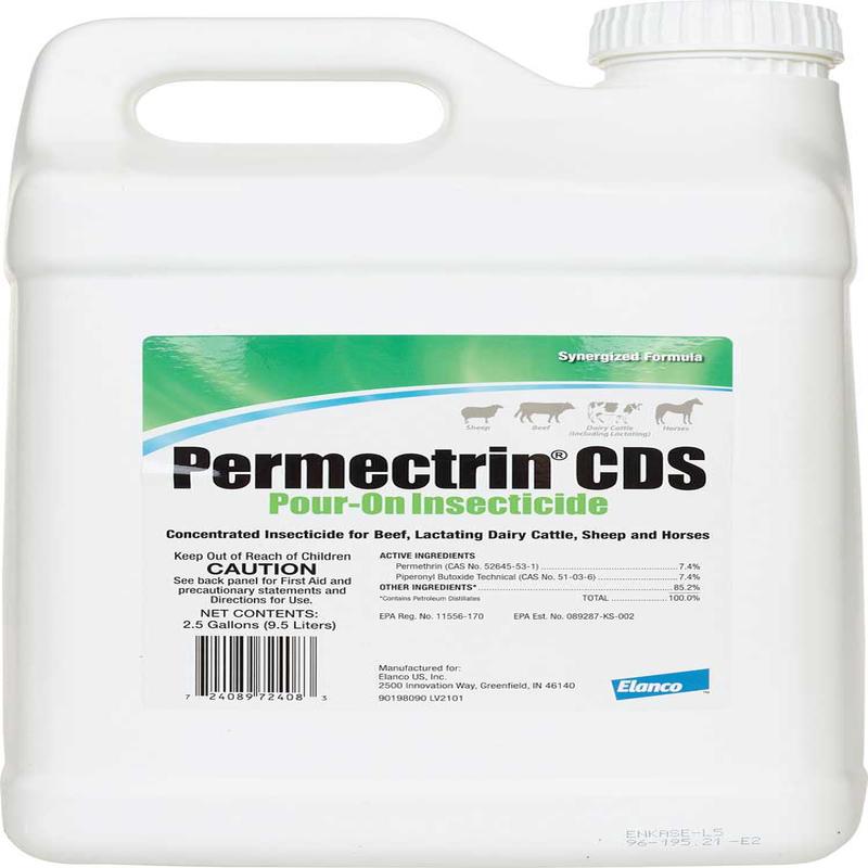 Permectrin CDS Pour-On Concentrated Insecticide for Livestock, 2.5 gal