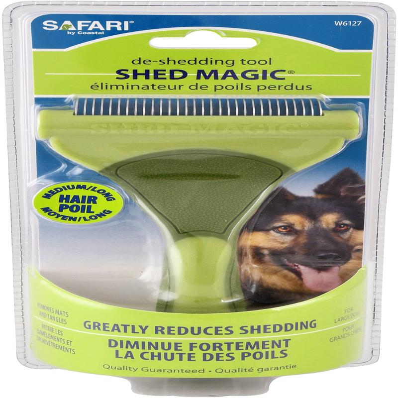 Safari Shed Magic De-Shedding Tool for Dogs with Medium to Long Hair