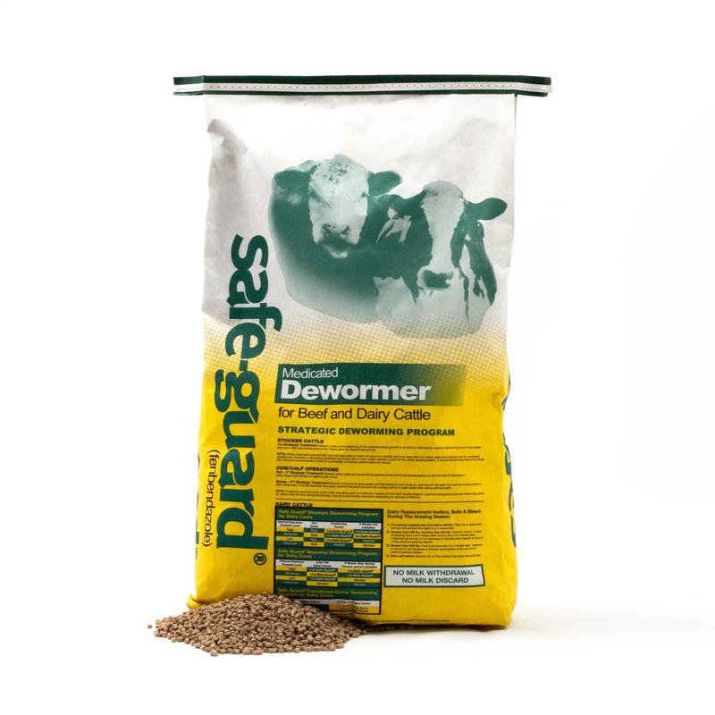 Safe-Guard 0.5 Percent Fenbendazole Dewormer Pellets for Beef and Dairy Cattle, 25 lb
