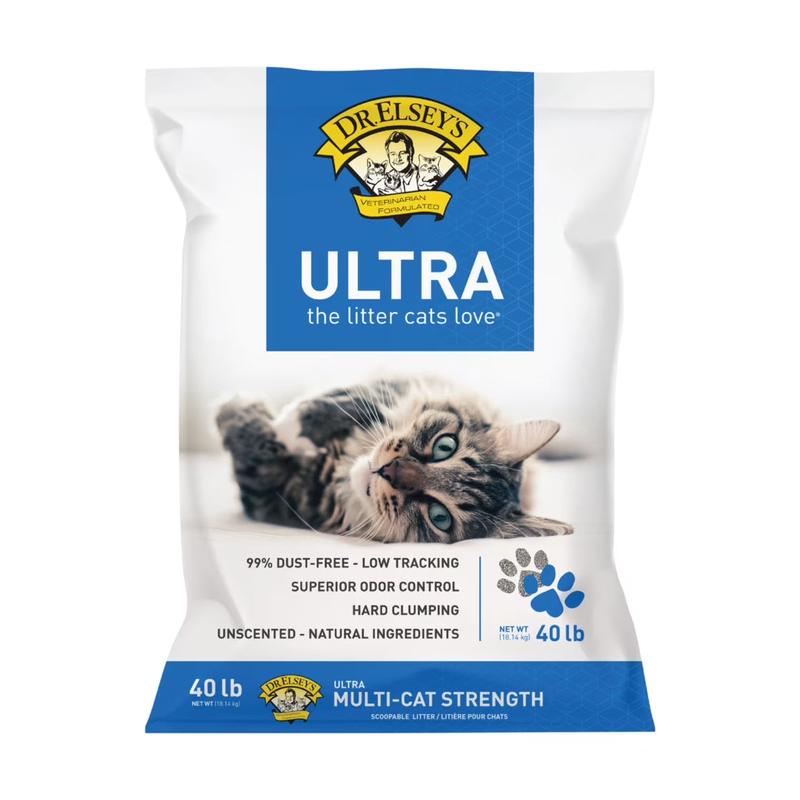 Ultra Litter Unscented Hard Clumping Multi-Cat Cat Litter - 20 lb