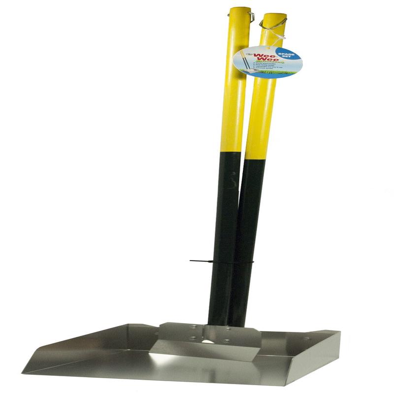 Wee-Wee Pooper Scooper Spade Set Yellow and Green, Small