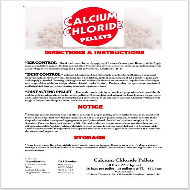 Calcium Chloride Pellets 50lb.