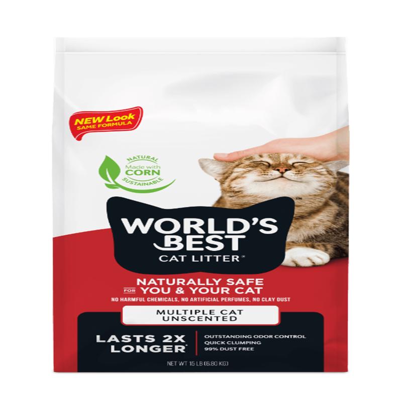 Worlds Best Cat Litter Multiple Cat Unscented Clumping Litter
