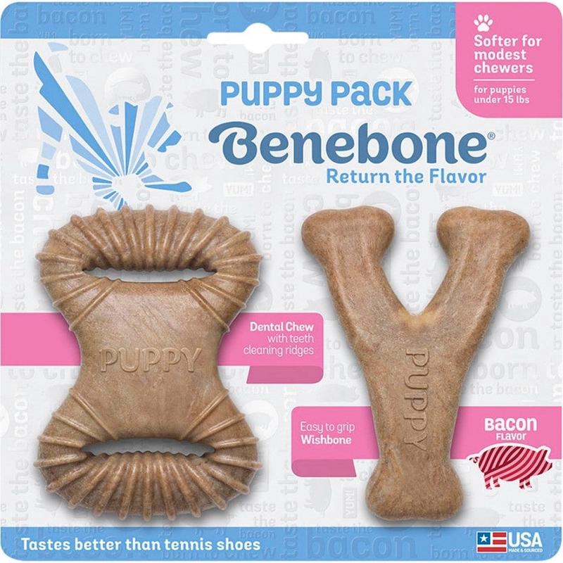 Benebone Puppy 2-Pack Bacon Flavor Dog Chew