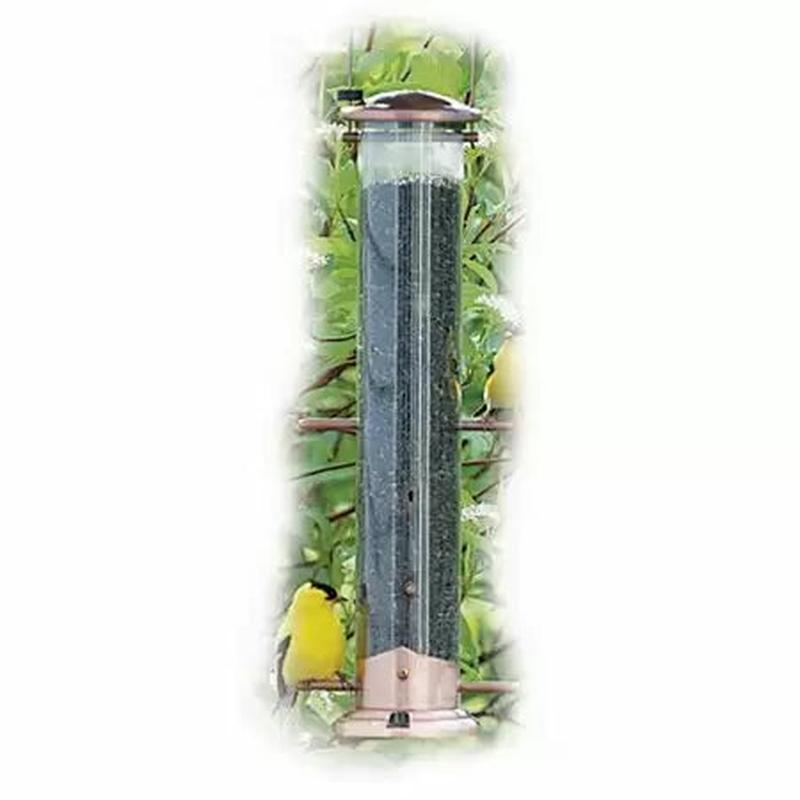 Brushed Copper Nyjer Finch Bird Feeder