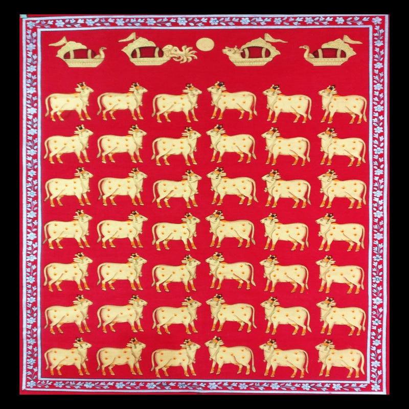 Cows In Red And Gold