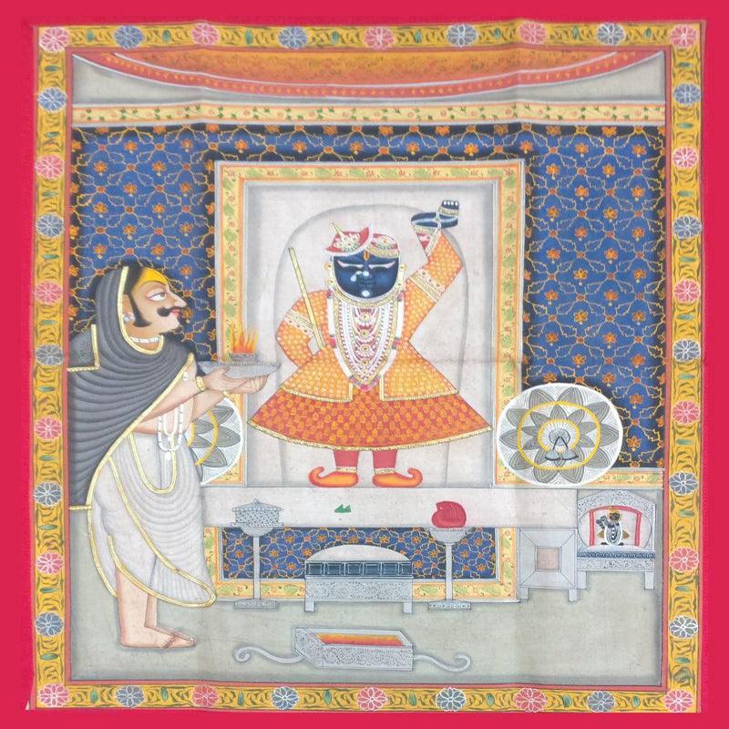 Shrinathji Darshan In Midnight Blue Shri