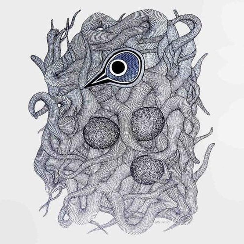 A Birds Nest Gond Art
