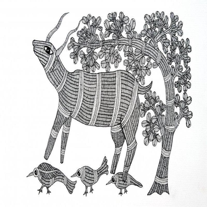 The Scapegoat Gond Art