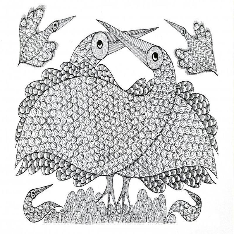 Birds From The Heaven Gond Art