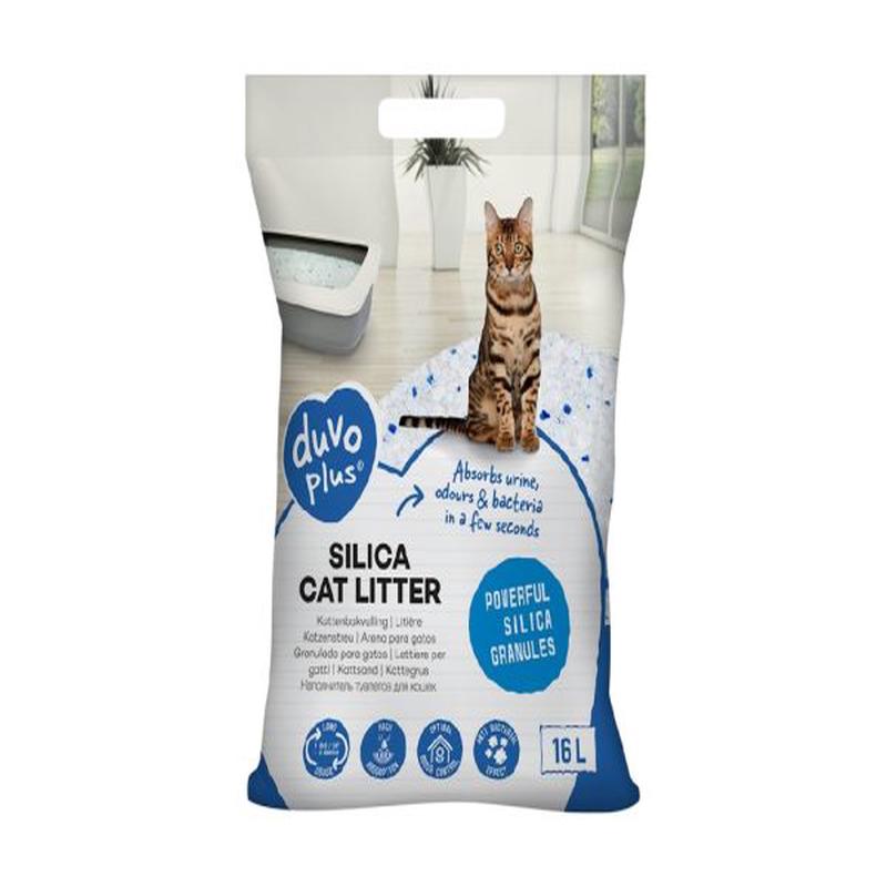 Duvo+ Premium Silica Cat Litter Unscented 16L