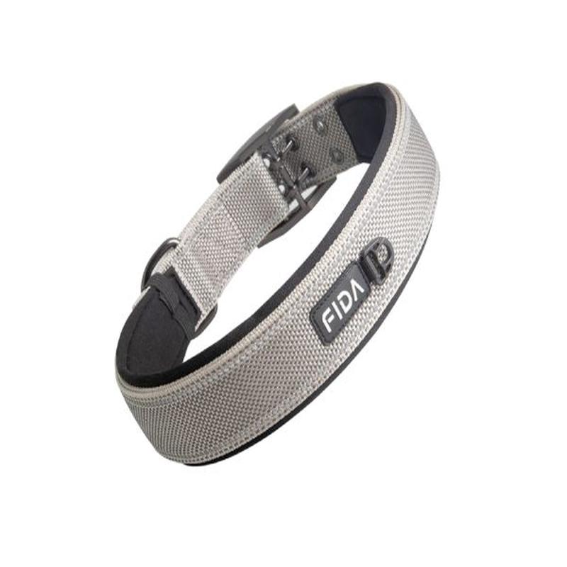 Fida Heavy Duty Dog Collar Grey (Large)