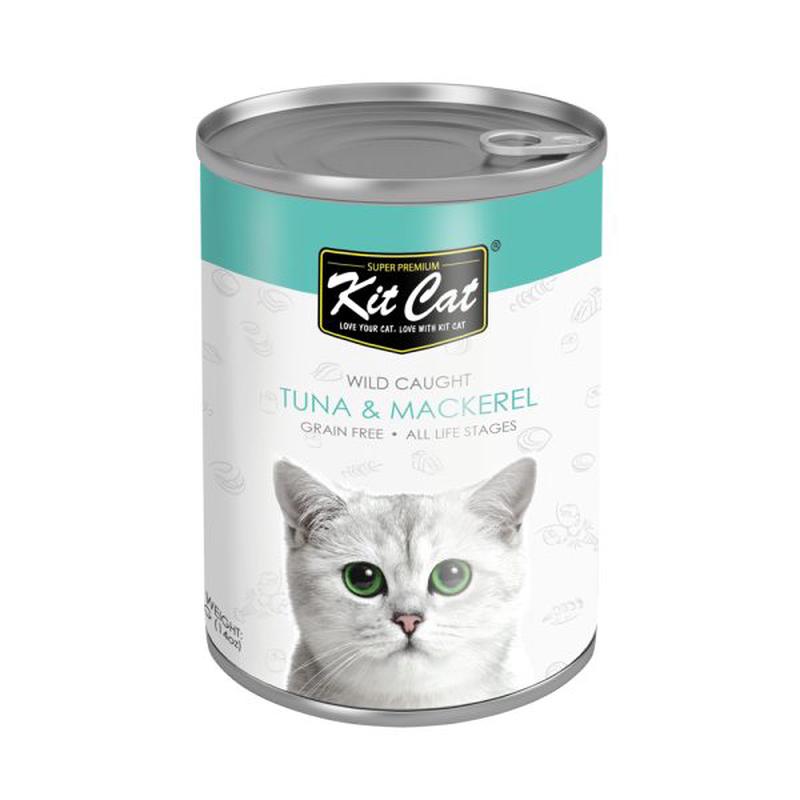 Kit Cat Wild Caught Tuna with Mackerel Canned Cat Food &