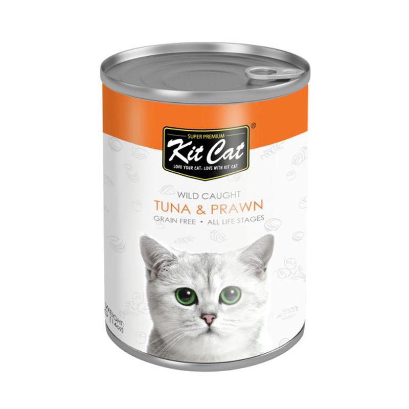 Kit Cat Wild Caught Tuna with Prawn Canned Cat Food R