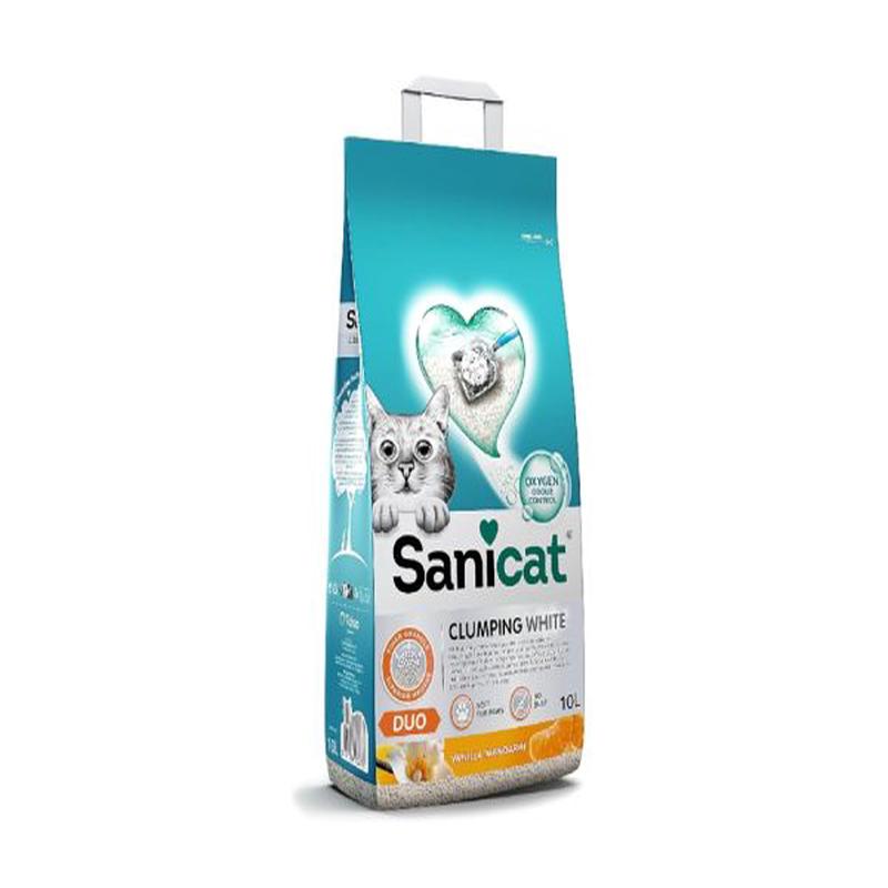 Sanicat Clumping White Duo 10L