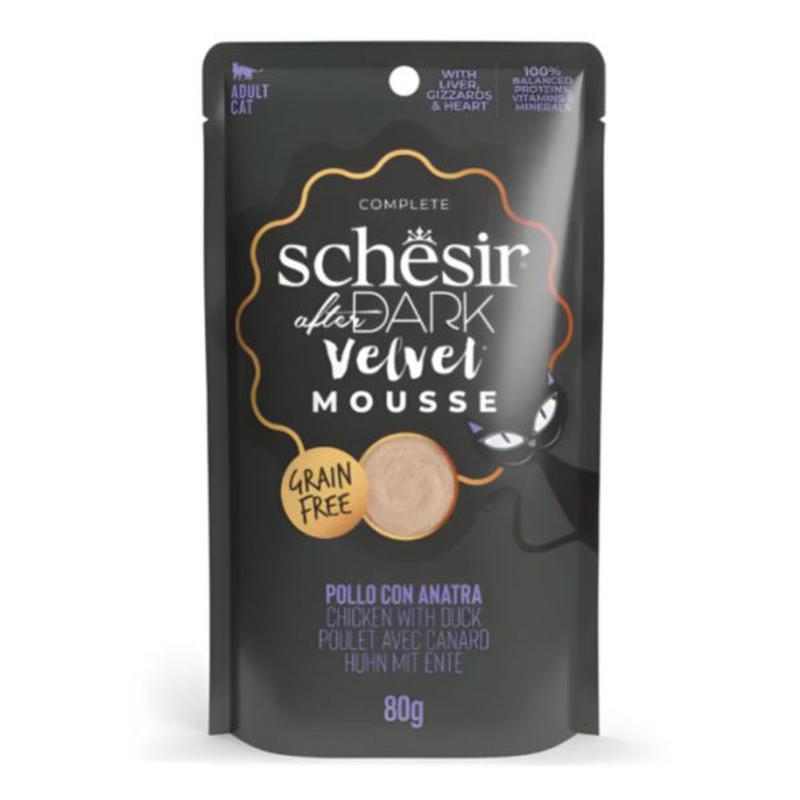Schesir After Dark Velvet Mousse For Cat Chicken