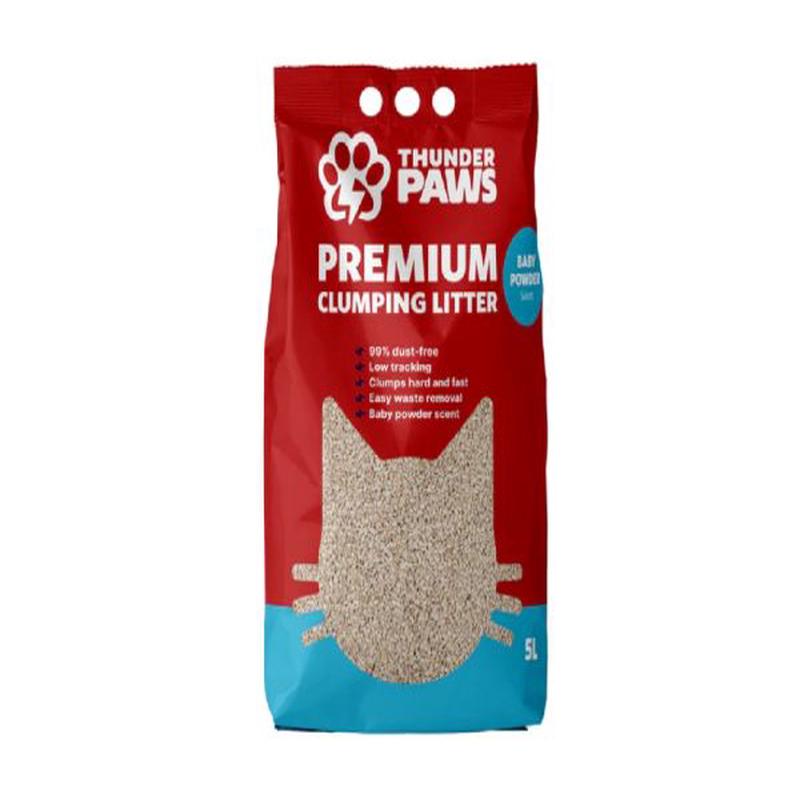 Thunder Paws Advance Care Baby Powder Clumping Cat Litte