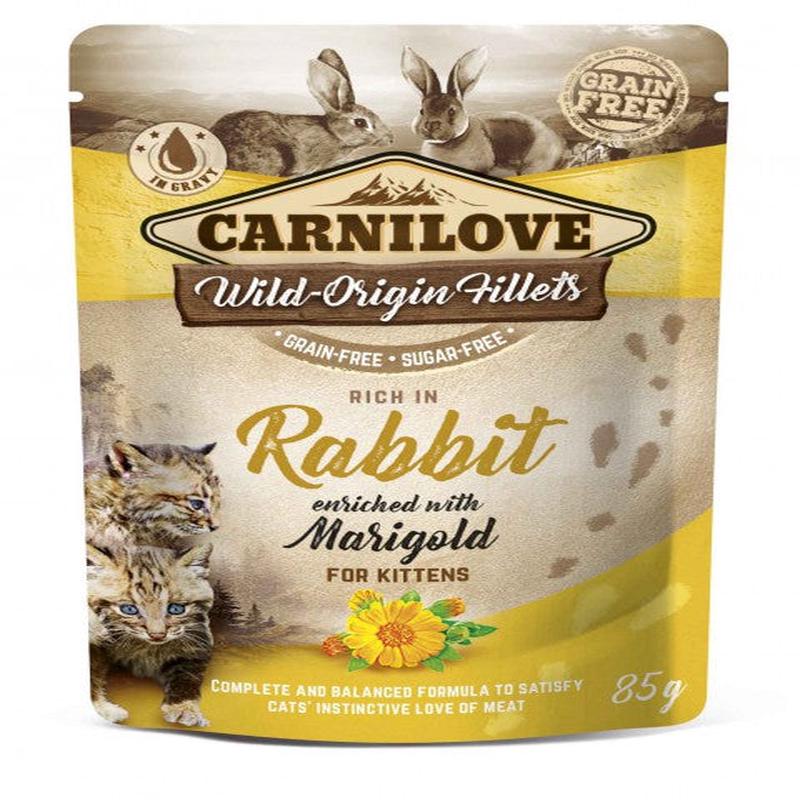 Carnilove Rich in Rabbit enriched with Marigold for Kittens 24 x 85 g