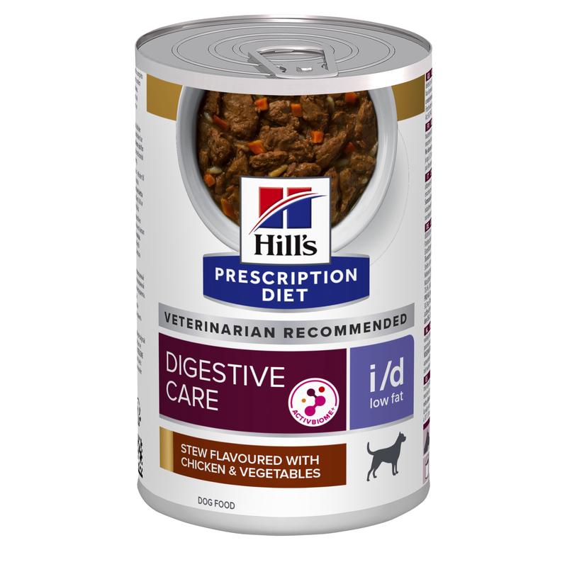 Hill's PRESCRIPTION DIET i/d Low Fat Mini Stew dog food with chicken & vegetables 12 x 354 g