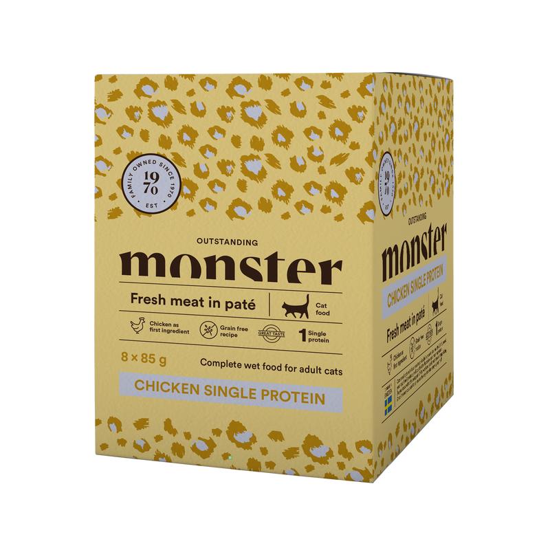 Monster Cat Pouches Adult Chicken 8 x 85 g