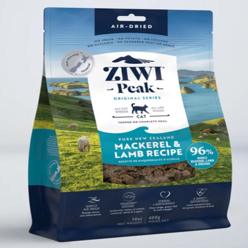 ZiwiPeak Air-Dried Mackerel & Lamb 400 g for Cats