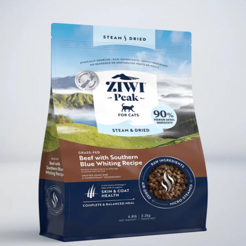 ZiwiPeak Steam & Dried Beef for Cats 2,2 kg