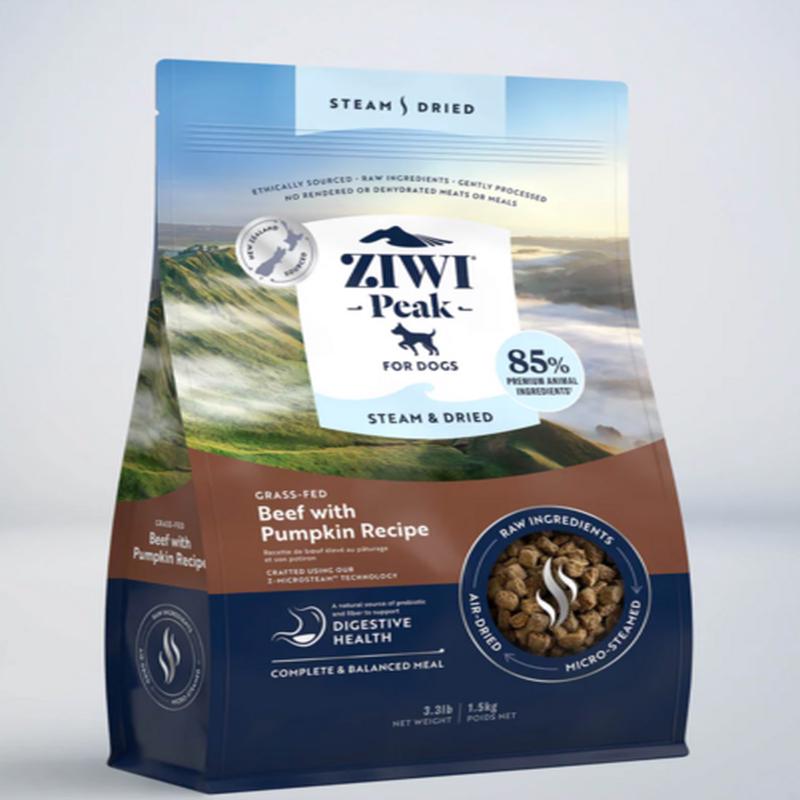 ZiwiPeak Steam & Dried Beef for Dogs 1,5 kg