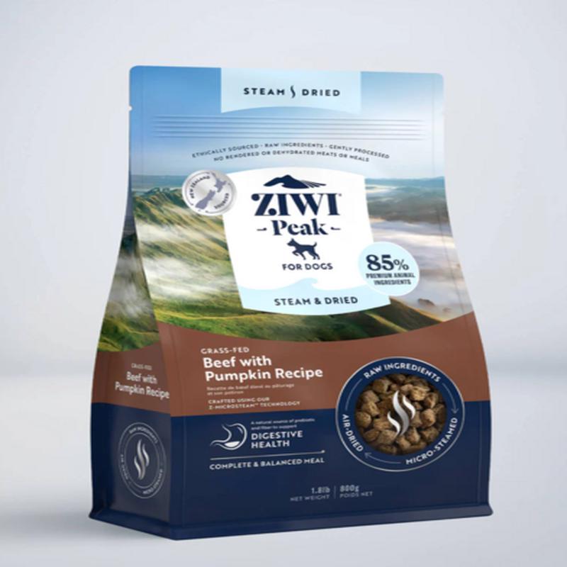 ZiwiPeak Steam & Dried Beef for Dogs 800 g