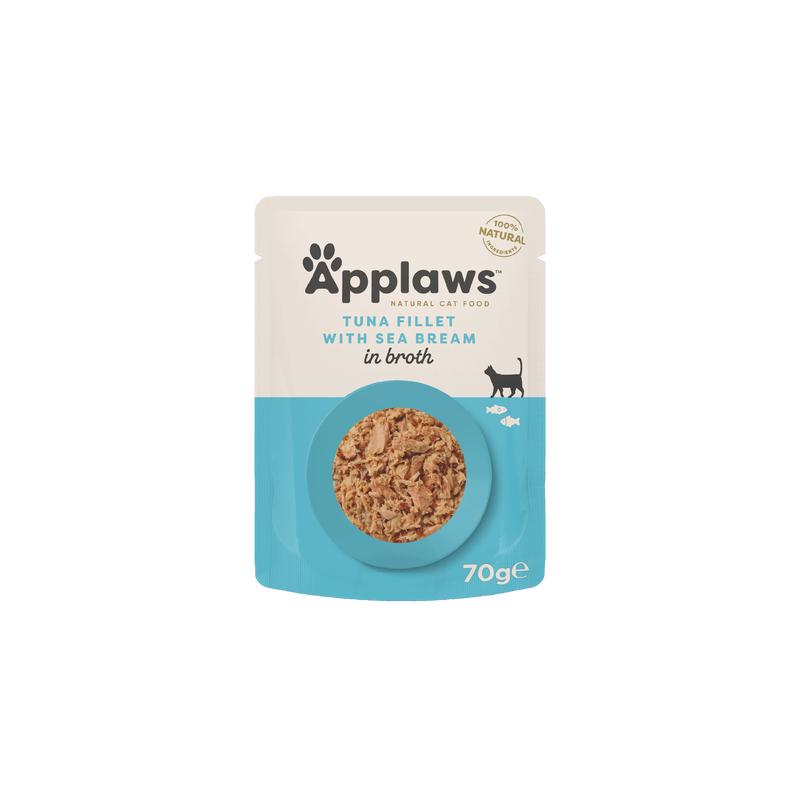 Applaws Adult Tuna Fillet with Seabream in Broth Pouch 70 g