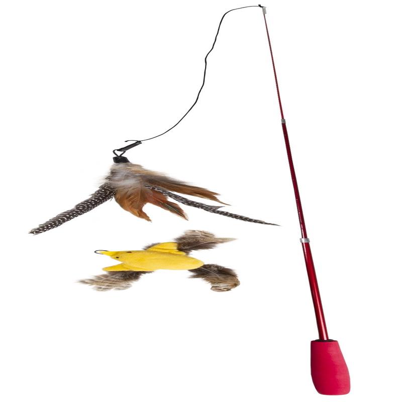 Best Friend Teaser Cat Fishing Rod Toy 2-in-1