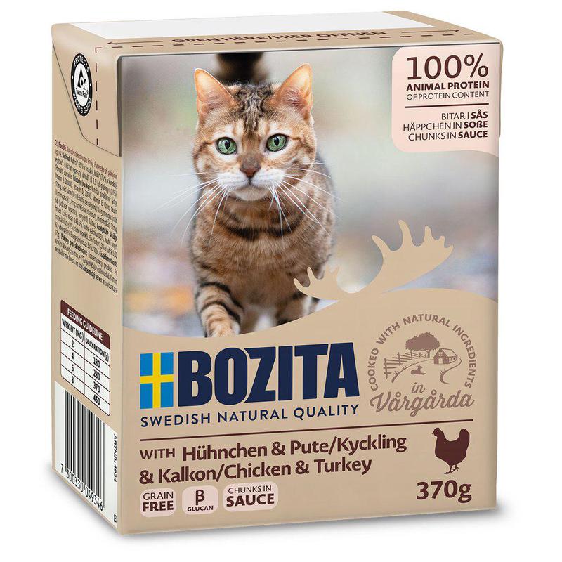 Bozita Chicken & Turkey Chunks in Sauce for Cats 370 g