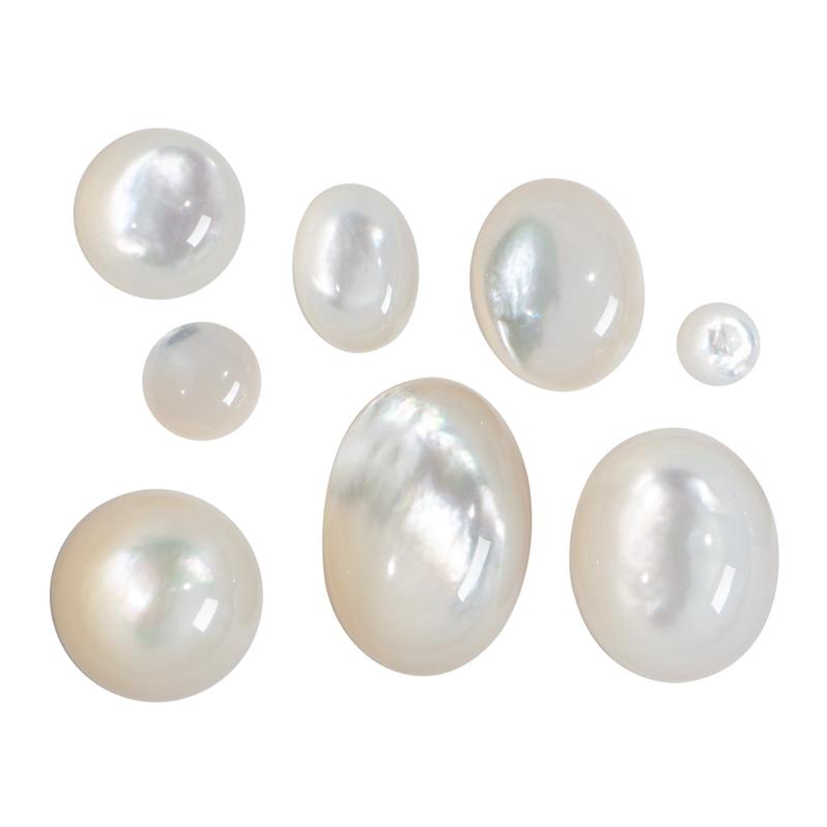 10 MM MOthers Of Pearl Round Cabochon 8211 Per Piece