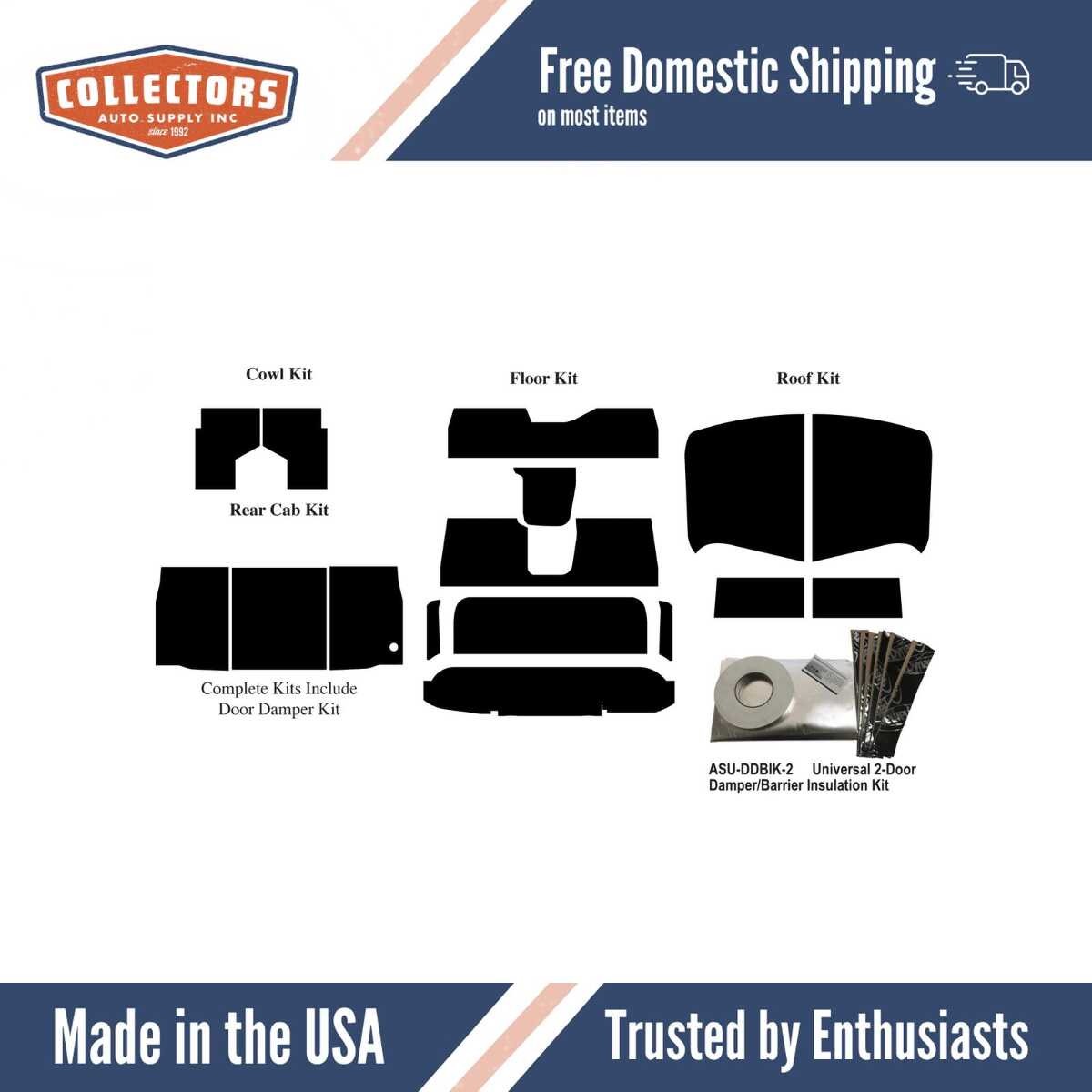 Complete Interior Insulation Kit for 1948-1953 Dodge Truck