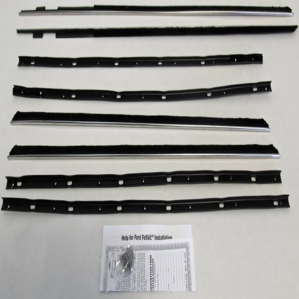 Window Sweeps Felt Kit for 1964 Ford Galaxie 500 XL 2 Door Fastback